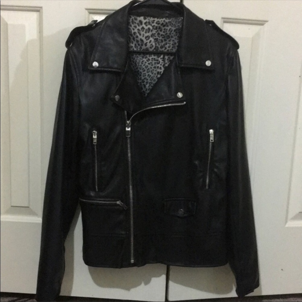 Men’s Zara leather jacket